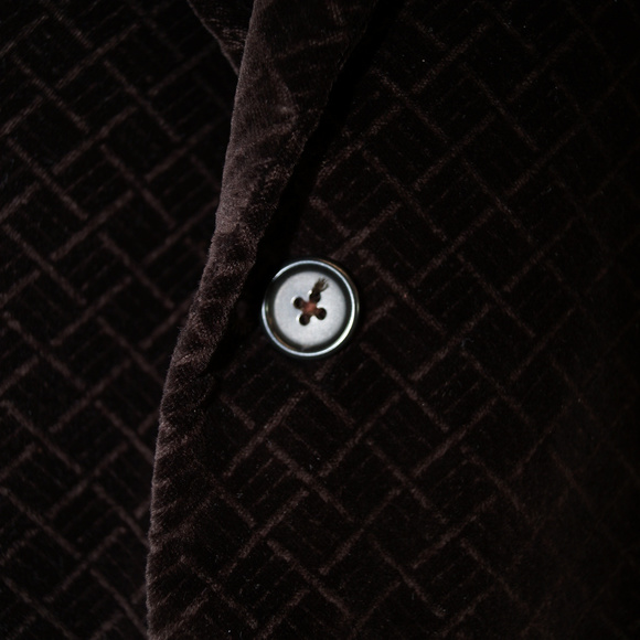 MICHAEL KORS 46R COCOA BROWN VELVET BLAZER